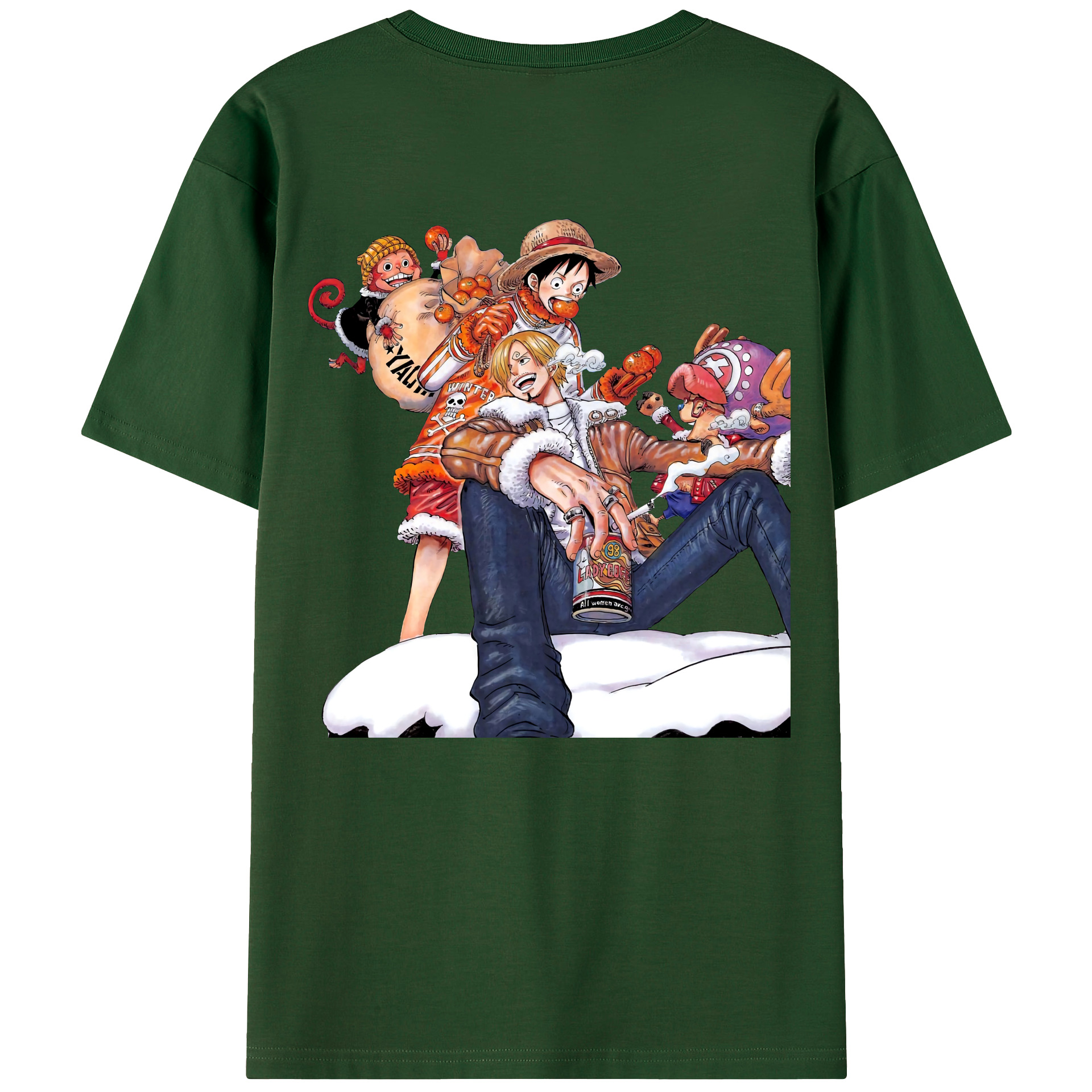 ワンピース サンジ ONE PIECE Sanji 綿100％半袖Tシャツ（背面プリント）